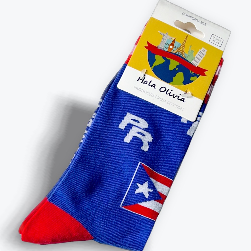 Puerto Rico Boricua flag socks